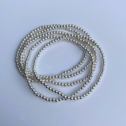 Sterling Silver Beaded Bracelet